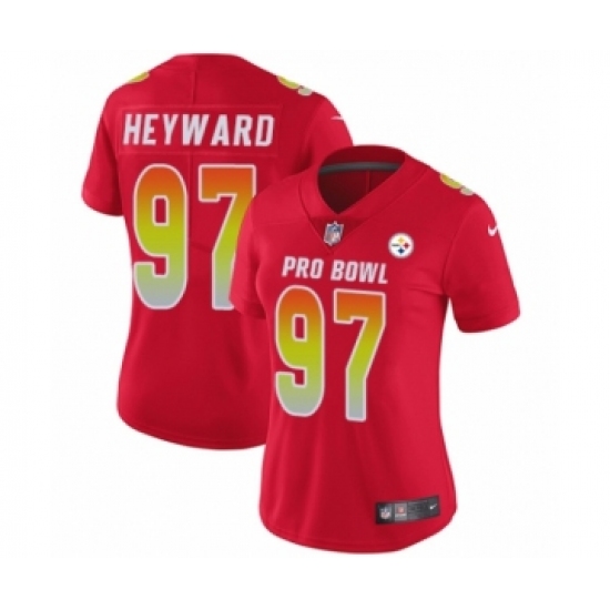 Women's Nike Pittsburgh Steelers 97 Cameron Heyward Limited Red AFC 2019 Pro Bowl NFL Jersey