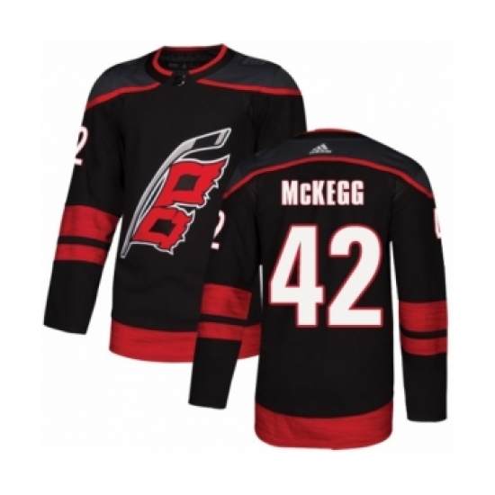 Youth Adidas Carolina Hurricanes 42 Greg McKegg Premier Black Alternate NHL Jersey