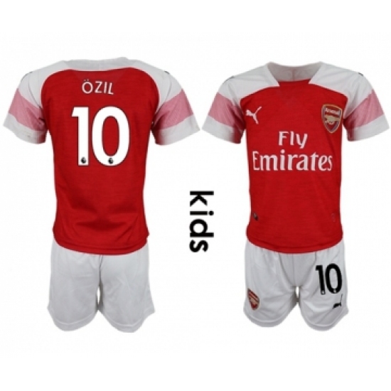 Arsenal 10 Ozil Home Kid Soccer Club Jersey