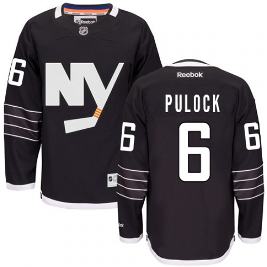 Men's Reebok New York Islanders 6 Ryan Pulock Authentic Black Third NHL Jersey