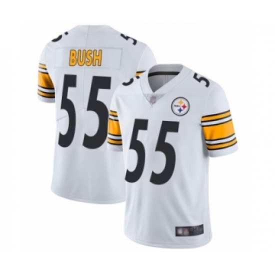 Men's Pittsburgh Steelers 55 Devin Bush White Vapor Untouchable Limited Player Football Jersey