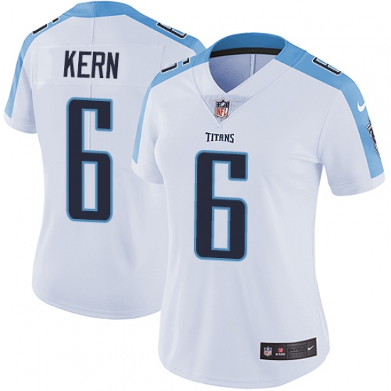 Women's Nike Tennessee Titans 6 Brett Kern Elite White NFL Jersey