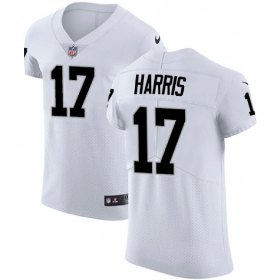 Men's Nike Oakland Raiders 17 Dwayne Harris White Vapor Untouchable Elite Player NFL Jersey