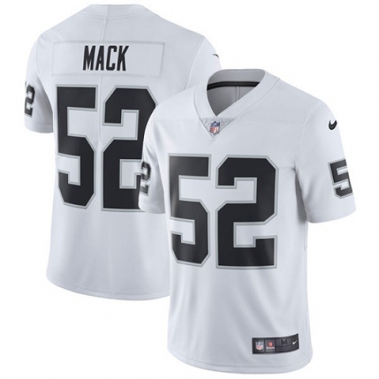 Men's Nike Oakland Raiders 52 Khalil Mack White Vapor Untouchable Limited Player NFL Jersey