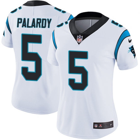 Women's Nike Carolina Panthers 5 Michael Palardy White Vapor Untouchable Limited Player NFL Jersey
