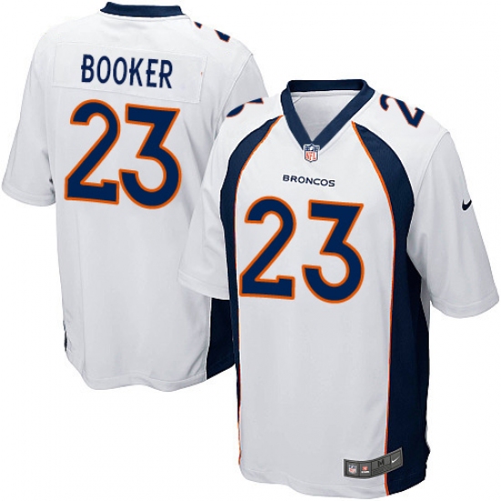 Men's Nike Denver Broncos 23 Devontae Booker Game White NFL Jersey