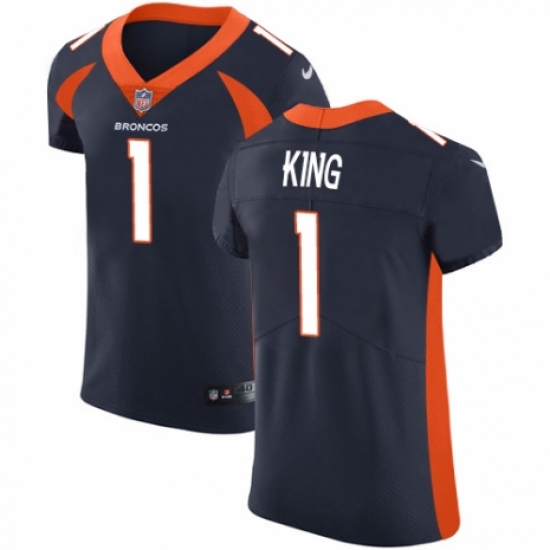 Men's Nike Denver Broncos 1 Marquette King Navy Blue Alternate Vapor Untouchable Elite Player NFL Jersey