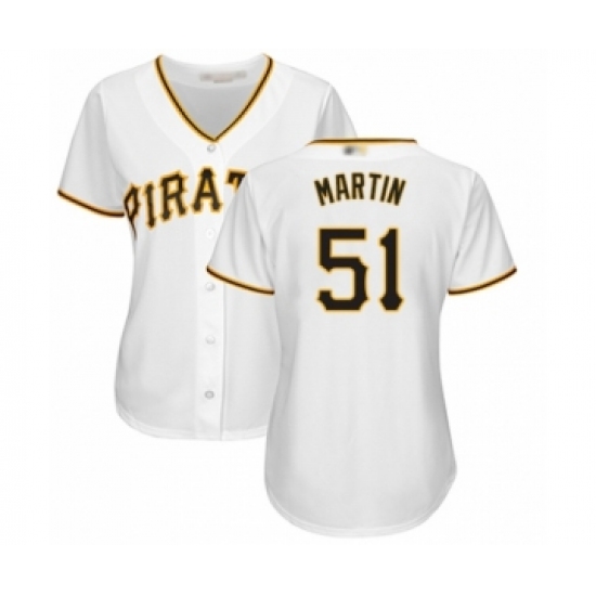 Women's Pittsburgh Pirates 51 Jason Martin Authentic White Home Cool Base Baseball Player Jersey
