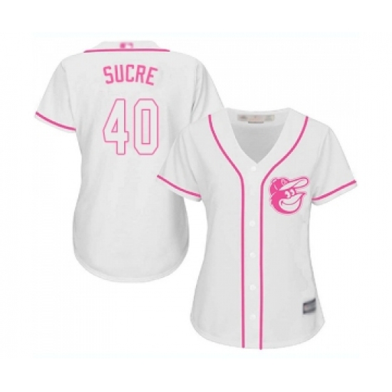 Women's Baltimore Orioles 40 Jesus Sucre Replica White Fashion Cool Base Baseball Jersey