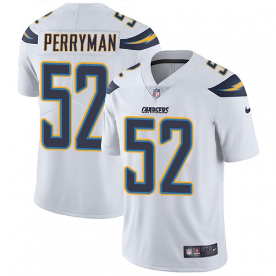Men's Nike Los Angeles Chargers 52 Denzel Perryman White Vapor Untouchable Limited Player NFL Jersey