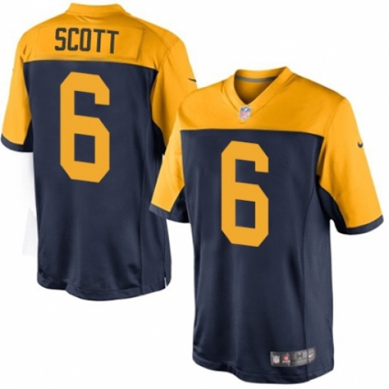 Youth Nike Green Bay Packers 6 JK Scott Limited Navy Blue Alternate NFL Jersey