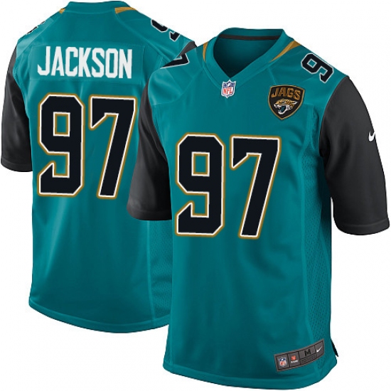 Men's Nike Jacksonville Jaguars 97 Malik Jackson Game Teal Green Team Color NFL Jersey