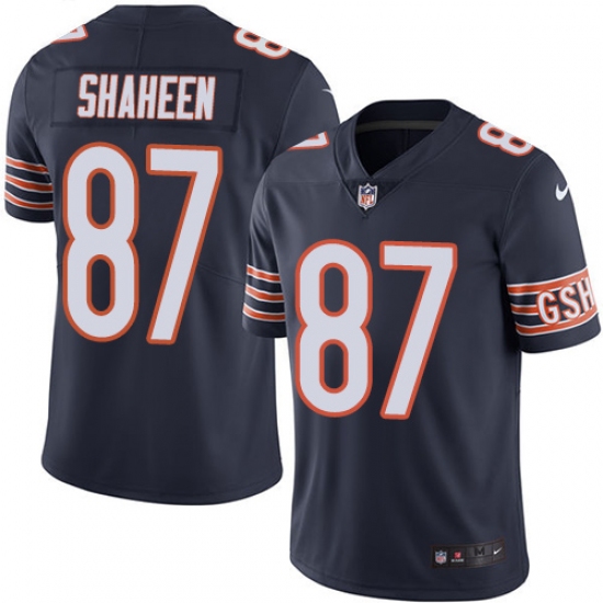 Youth Nike Chicago Bears 87 Adam Shaheen Elite Navy Blue Team Color NFL Jersey