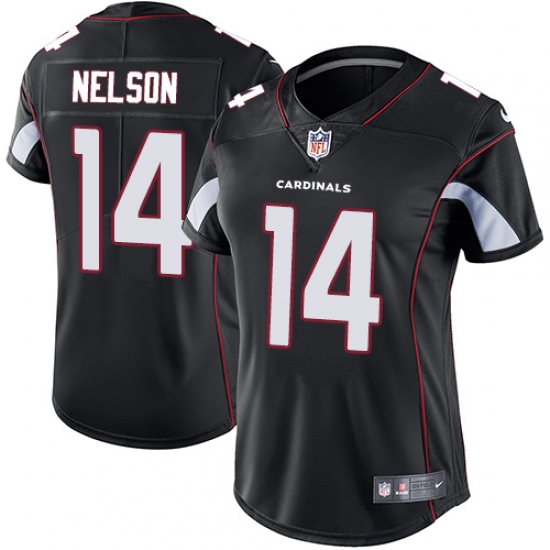 Women's Nike Arizona Cardinals 14 J.J. Nelson Black Alternate Vapor Untouchable Limited Player NFL Jersey