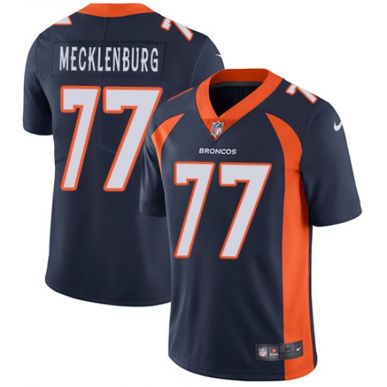 Youth Nike Denver Broncos 77 Karl Mecklenburg Navy Blue Alternate Vapor Untouchable Limited Player NFL Jersey