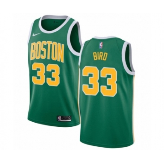Men's Nike Boston Celtics 33 Larry Bird Green Swingman Jersey - Earned Edition