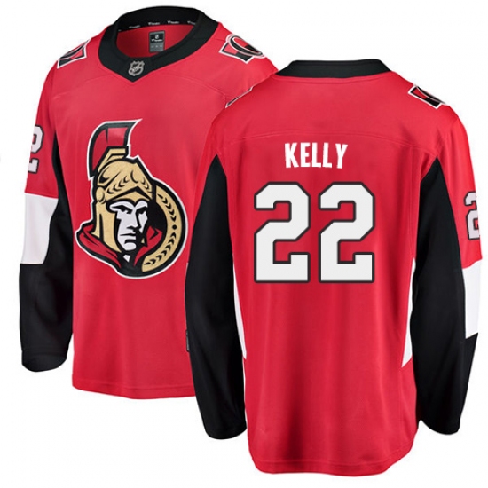 Youth Ottawa Senators 22 Chris Kelly Fanatics Branded Red Home Breakaway NHL Jersey