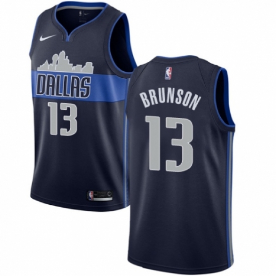 Women's Nike Dallas Mavericks 13 Jalen Brunson Authentic Royal Blue Road NBA Jersey - Icon Edition