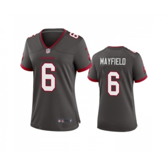 Women's Nike Tampa Bay Buccanee 6 Baker Mayfield Gray Stitched Limited Jersey