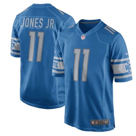 Men's Nike Detroit Lions 11 Marvin Jones Jr Game Light Blue Team Color NFL Jersey
