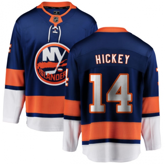 Men's New York Islanders 14 Thomas Hickey Fanatics Branded Royal Blue Home Breakaway NHL Jersey