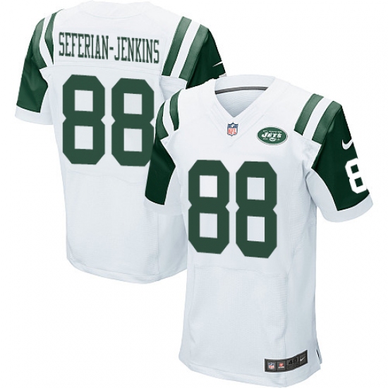 Men's Nike New York Jets 88 Austin Seferian-Jenkins Elite White NFL Jersey