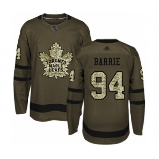Men's Toronto Maple Leafs 94 Tyson Barrie Authentic Green Salute to Service Hockey Jersey