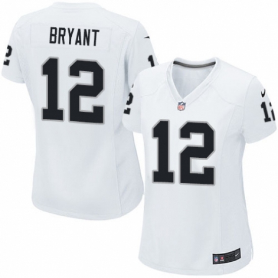 Women's Nike Oakland Raiders 12 Martavis Bryant Game White NFL Jersey