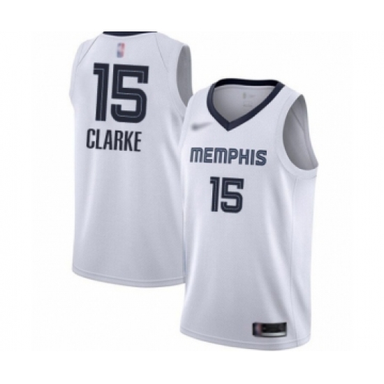 Women's Memphis Grizzlies 15 Brandon Clarke Swingman White Finished Basketball Jersey - Association Edition