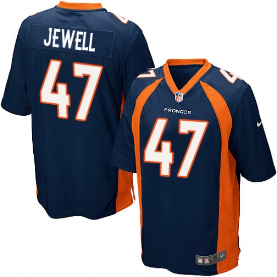Men's Nike Denver Broncos 47 Josey Jewell Game Navy Blue Alternate NFL Jersey