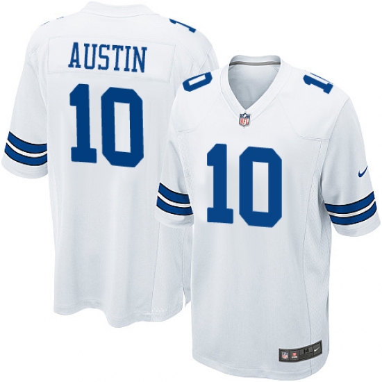 Men's Nike Dallas Cowboys 10 Tavon Austin Game White NFL Jersey