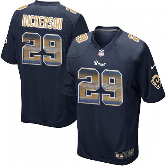 Men's Nike Los Angeles Rams 29 Eric Dickerson Limited Navy Blue Strobe NFL Jersey