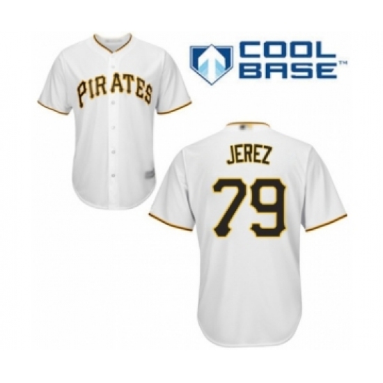 Youth Pittsburgh Pirates 79 Williams Jerez Authentic White Home Cool Base Baseball Player Jersey