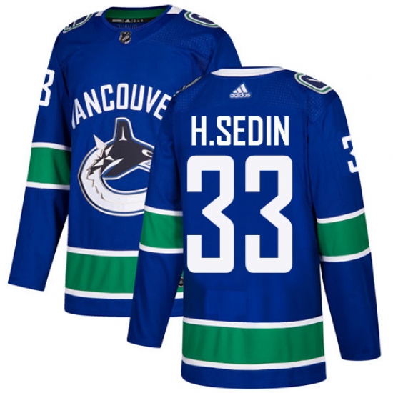 Youth Adidas Vancouver Canucks 33 Henrik Sedin Authentic Blue Home NHL Jersey