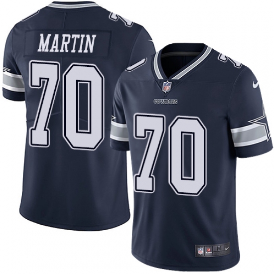 Men's Nike Dallas Cowboys 70 Zack Martin Navy Blue Team Color Vapor Untouchable Limited Player NFL Jersey