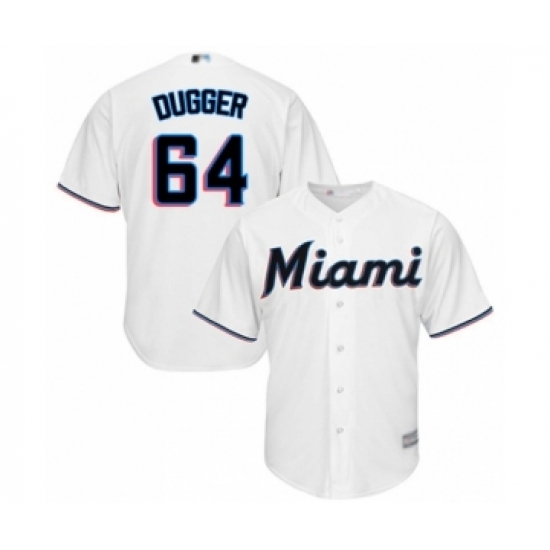 Youth Miami Marlins 64 Robert Dugger Authentic White Home Cool Base Baseball Player Jersey