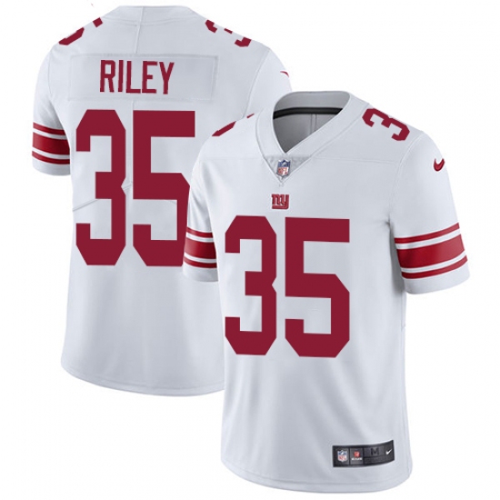 Youth Nike New York Giants 35 Curtis Riley White Vapor Untouchable Limited Player NFL Jersey
