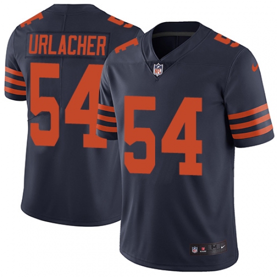 Men's Nike Chicago Bears 54 Brian Urlacher Navy Blue Alternate Vapor Untouchable Limited Player NFL Jersey