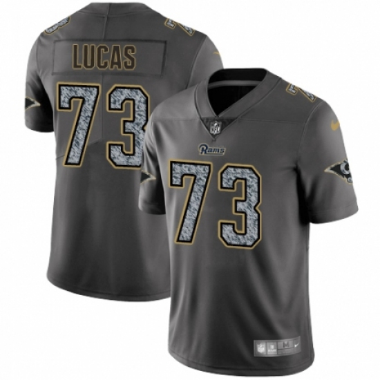 Men's Nike Los Angeles Rams 73 Cornelius Lucas Gray Static Vapor Untouchable Limited NFL Jersey