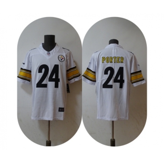 Men's Pittsburgh Steelers 24 Joey Porter Jr. White 2023 Draft Vapor Untouchable Limited Stitched Jersey