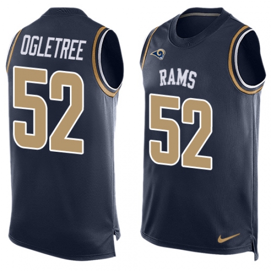 Men's Nike Los Angeles Rams 52 Alec Ogletree Limited Navy Blue Player Name & Number Tank Top NFL Jersey