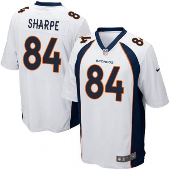 Men's Nike Denver Broncos 84 Shannon Sharpe Game White NFL Jersey