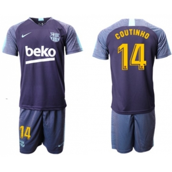 Barcelona 14 Coutinho Blue Soccer Club Jersey