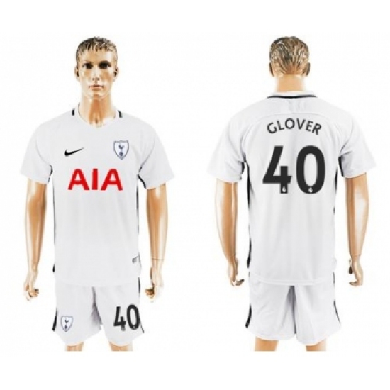 Tottenham Hotspur 40 Glover White Home Soccer Club Jersey