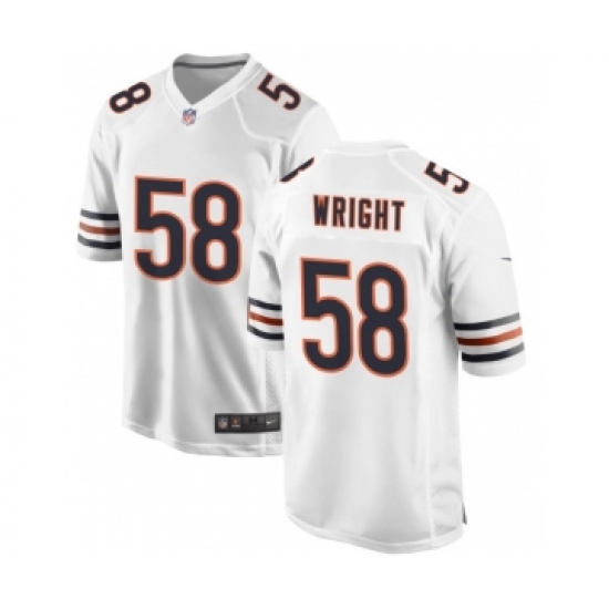 Men's Chicago Bears 58 Darnell Wright Nike White 2023 NFL Draft First Round Pick Jersey