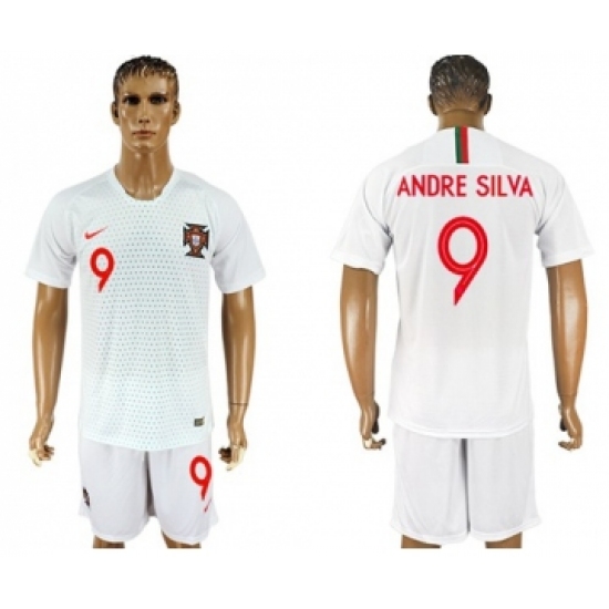Portugal 9 Andre Silva Away Soccer Country Jersey