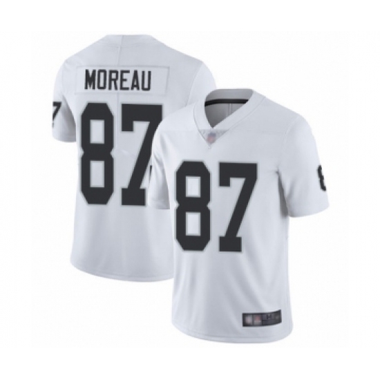 Youth Oakland Raiders 87 Foster Moreau White Vapor Untouchable Limited Player Football Jersey