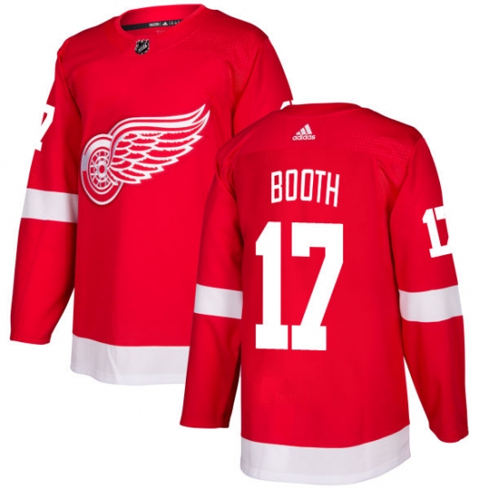 Youth Adidas Detroit Red Wings 17 David Booth Authentic Red Home NHL Jersey