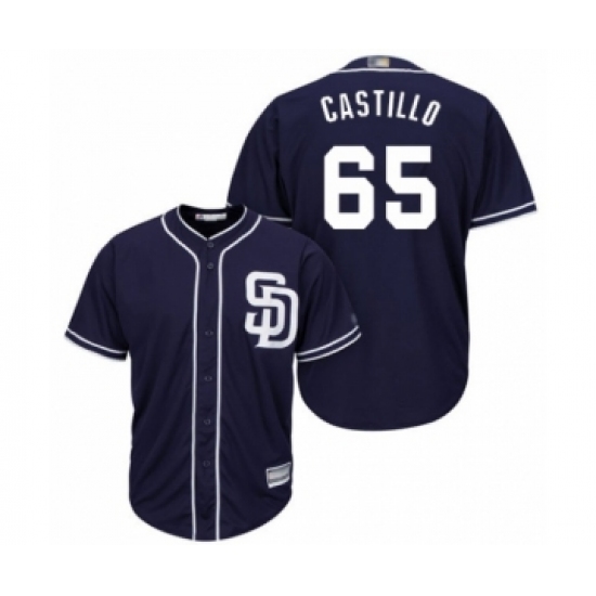 Youth San Diego Padres 65 Jose Castillo Authentic Navy Blue Alternate 1 Cool Base Baseball Player Jersey