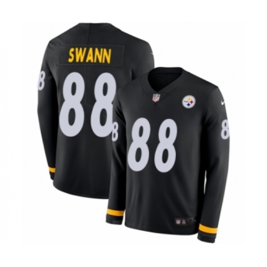Youth Nike Pittsburgh Steelers 88 Lynn Swann Limited Black Therma Long Sleeve NFL Jersey